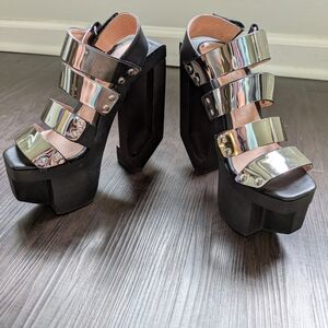 Jeffrey Campbell x Nasty Gal Machine Platform Sz 6